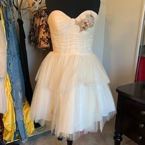 Cream Tulle Dress